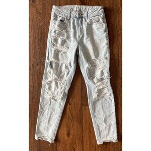 AMERICAN EAGLE Women's Blue JEANS Skinny High Rise Light Wash STRIGID Size 2 Reg